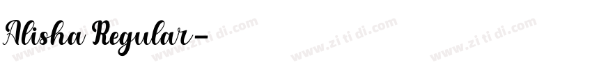 Alisha Regular字体转换